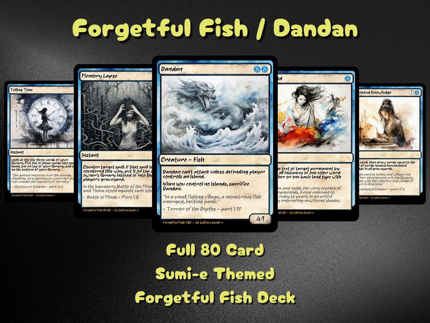 Forgetful Fish/Dandan Unique Art Full Deck